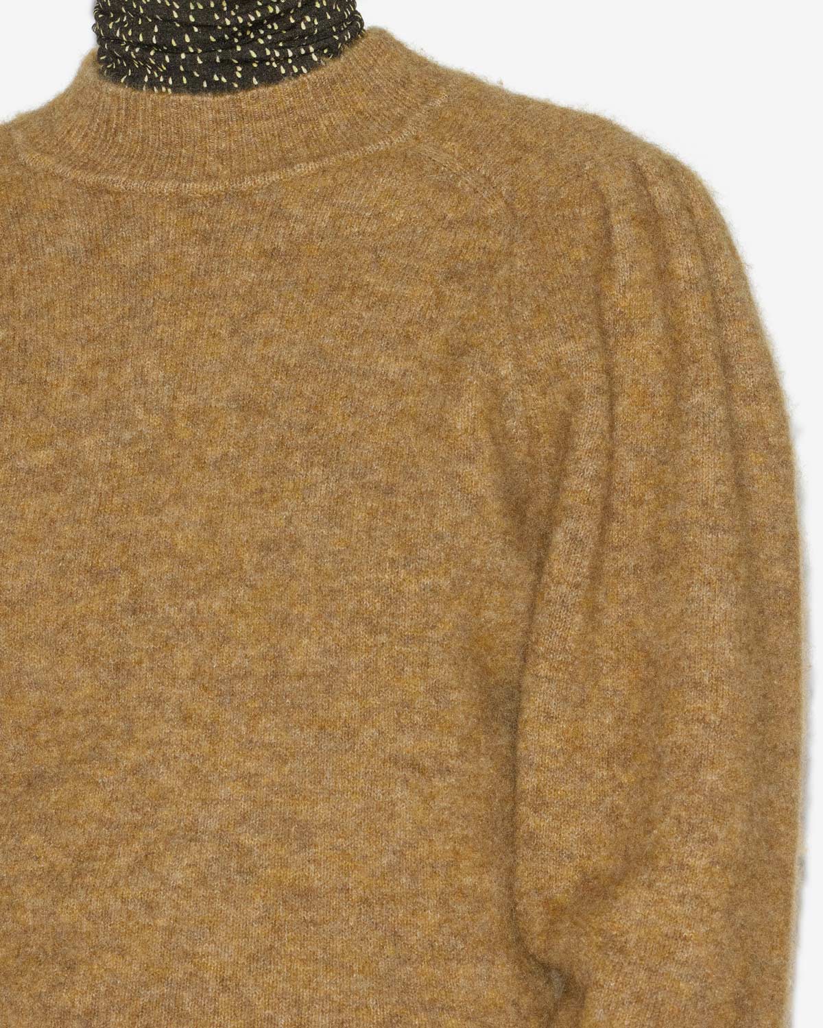 Onnie sweater in plain-colored alpaca knit - Honey - Woman - 2