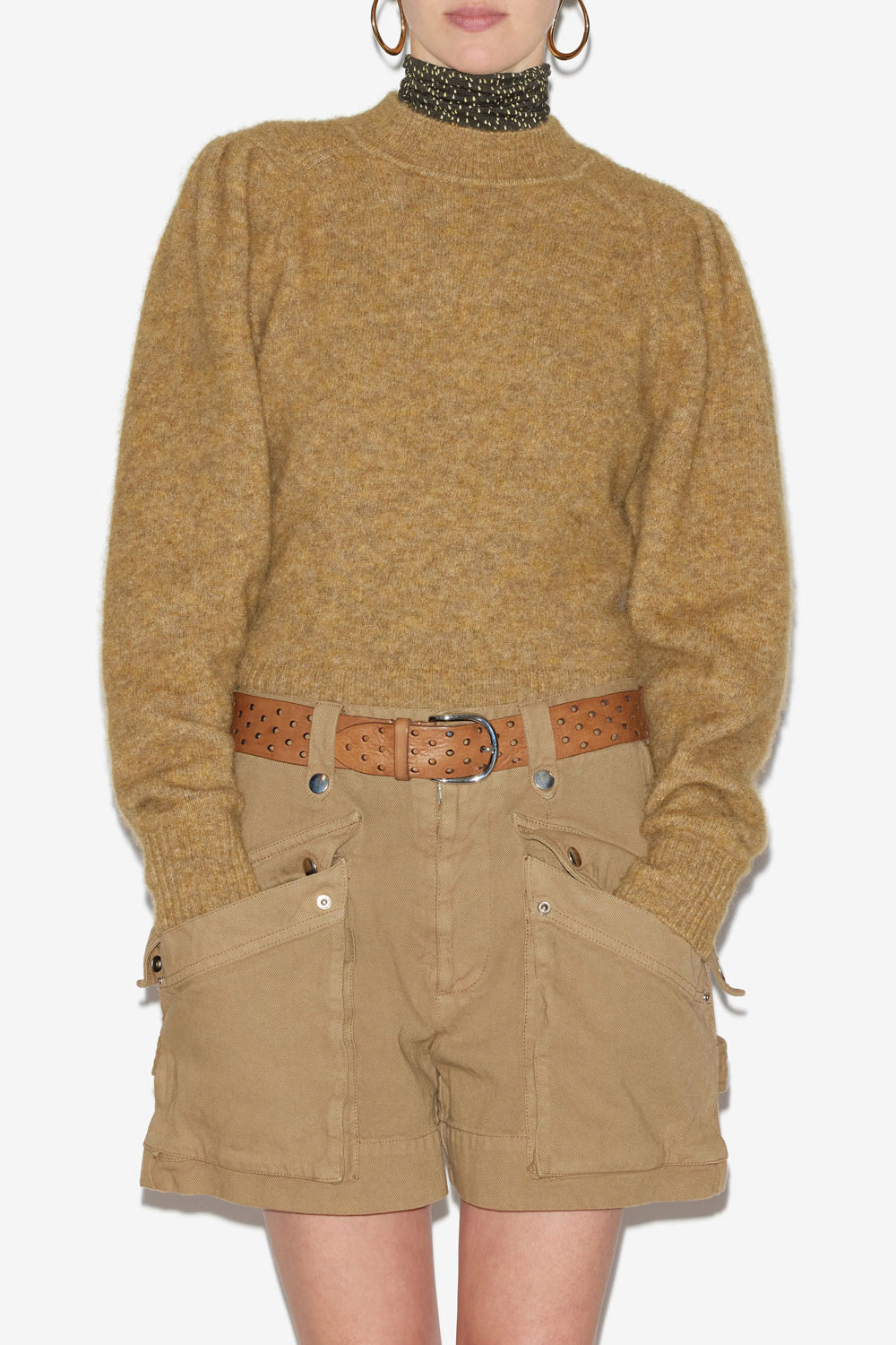 Pull onnie en maille alpaga unie  - Honey - Woman - 4