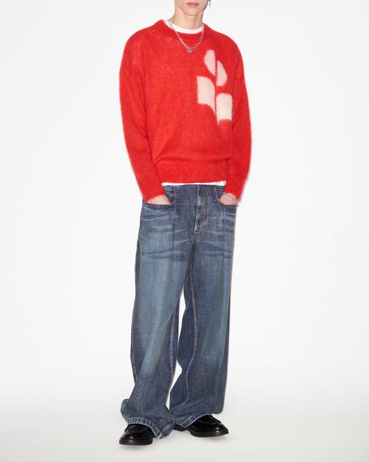 Pullover drany Man Rot 4