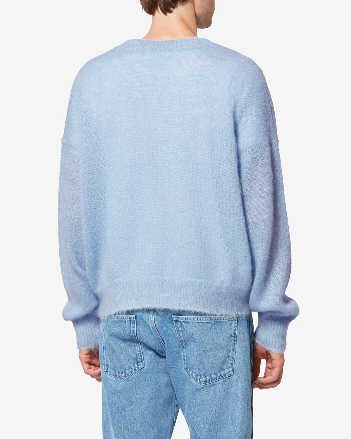 Drany ロゴ入り バイカラーモヘア セーター - ライトブルー - Man - 4