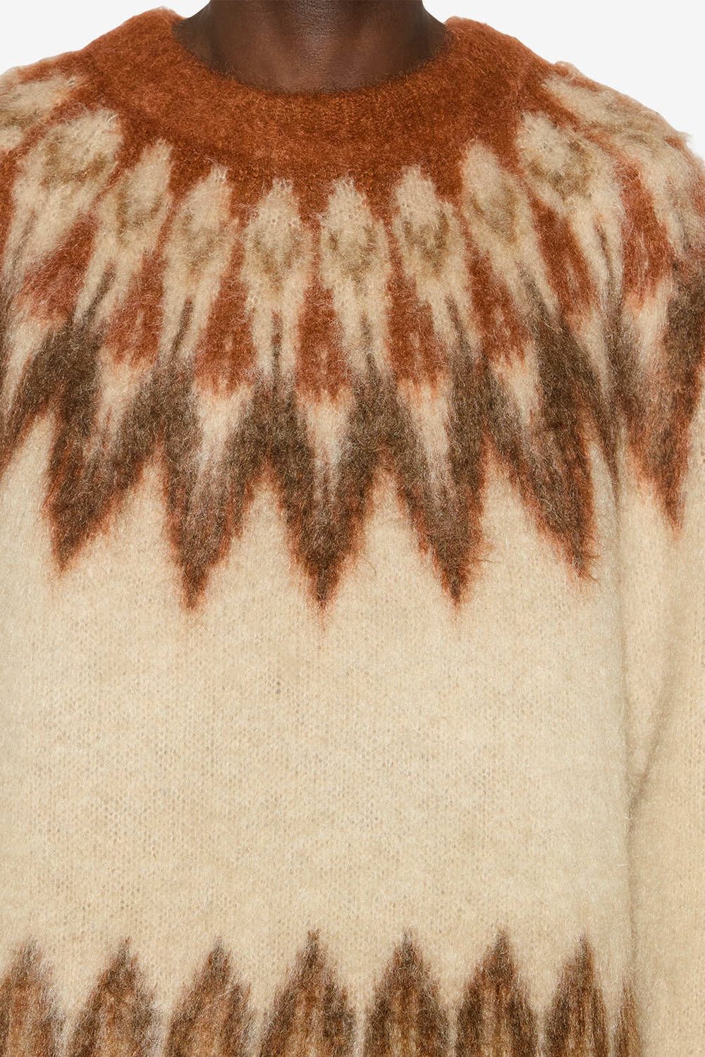 Jersey nicolas de mohair con motivos fair island - Naranja - Man - 3