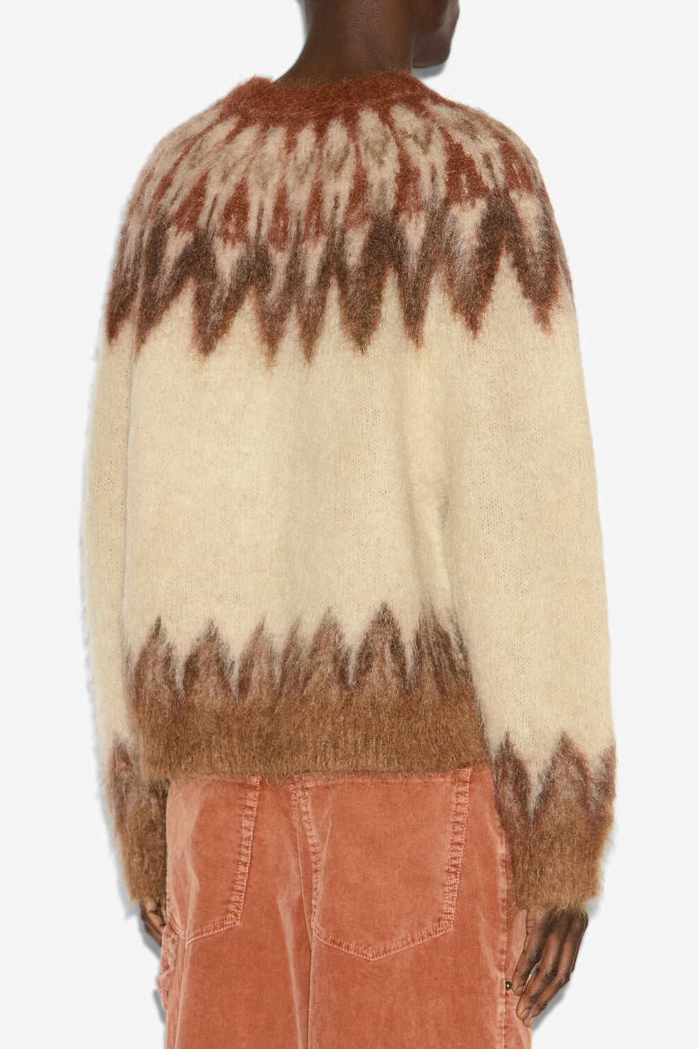 Jersey nicolas de mohair con motivos fair island - Naranja - Man - 5