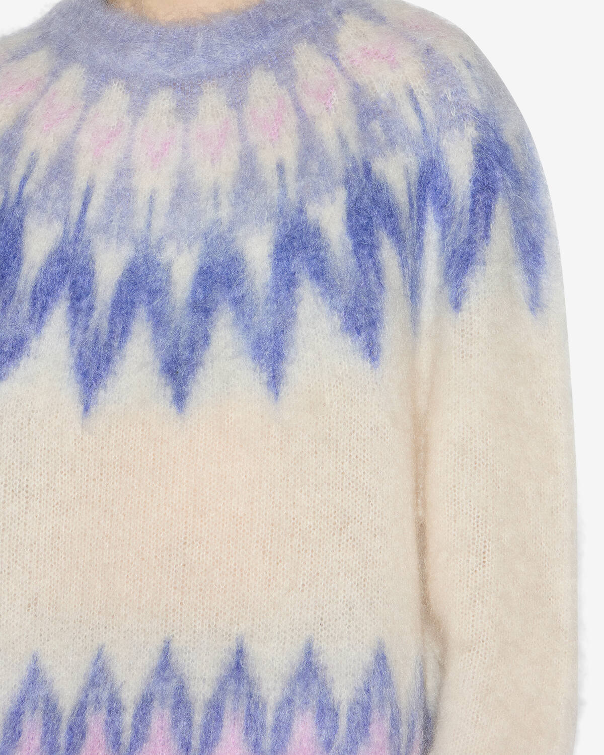 Nicolas mohair fair isle pattern sweater - Blue - Man - 2