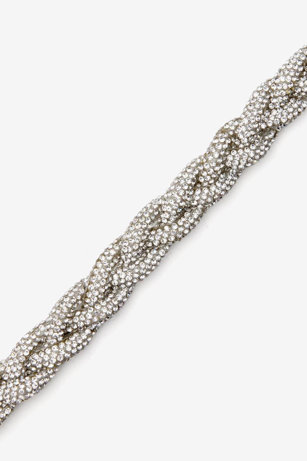 Flecht-choker yua aus strass - Silber - Woman - 3