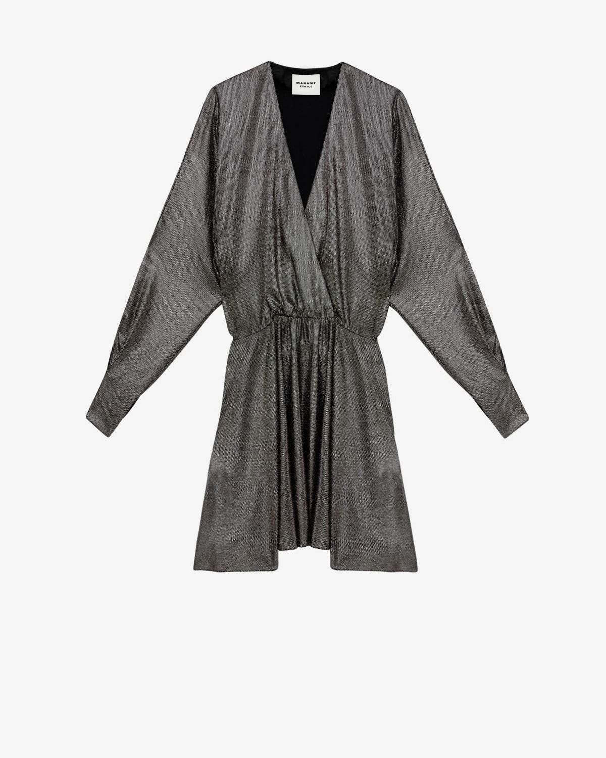 Alexane メタリックドレープショートドレス - Metallic black - Woman - 5