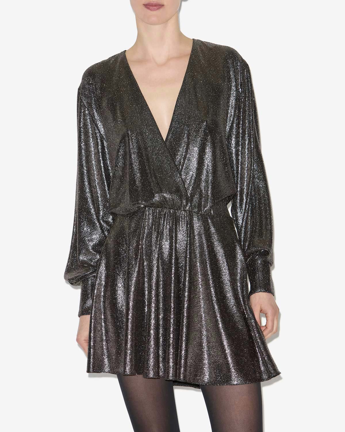 Alexane dress Woman Metallic black 4