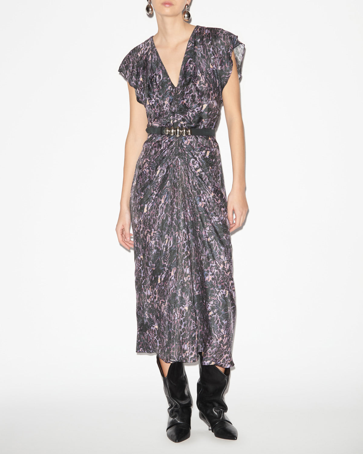 Vestido Lyndsay Mujer dark plum Web oficial de ISABEL MARANT