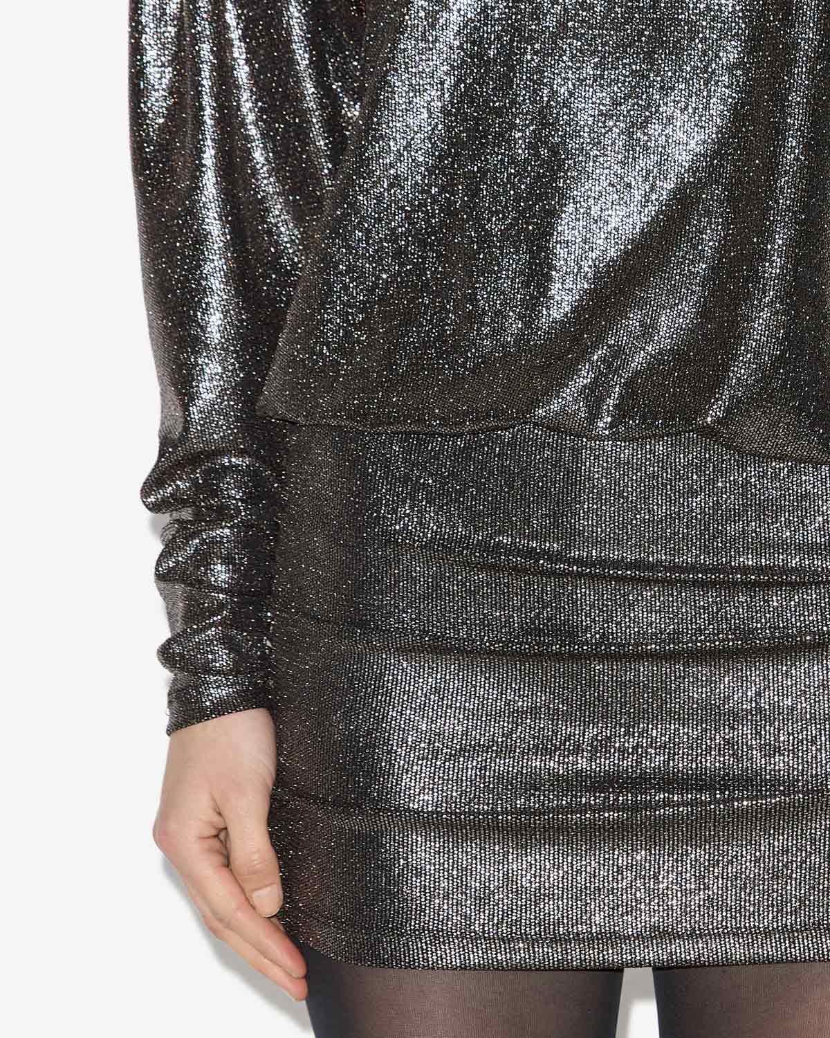 Britany dress Woman Metallic black 4