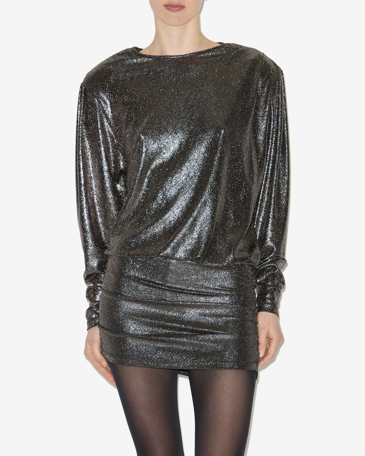 Britany dress Woman Metallic black 4