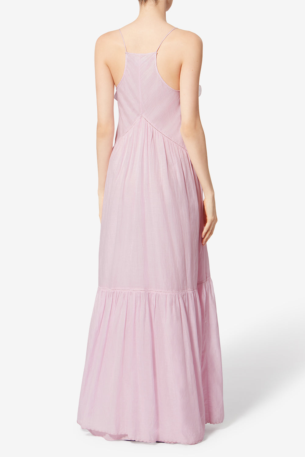 Vestido de tirantes vasma de voile de algodón - Light pink - Woman - 4