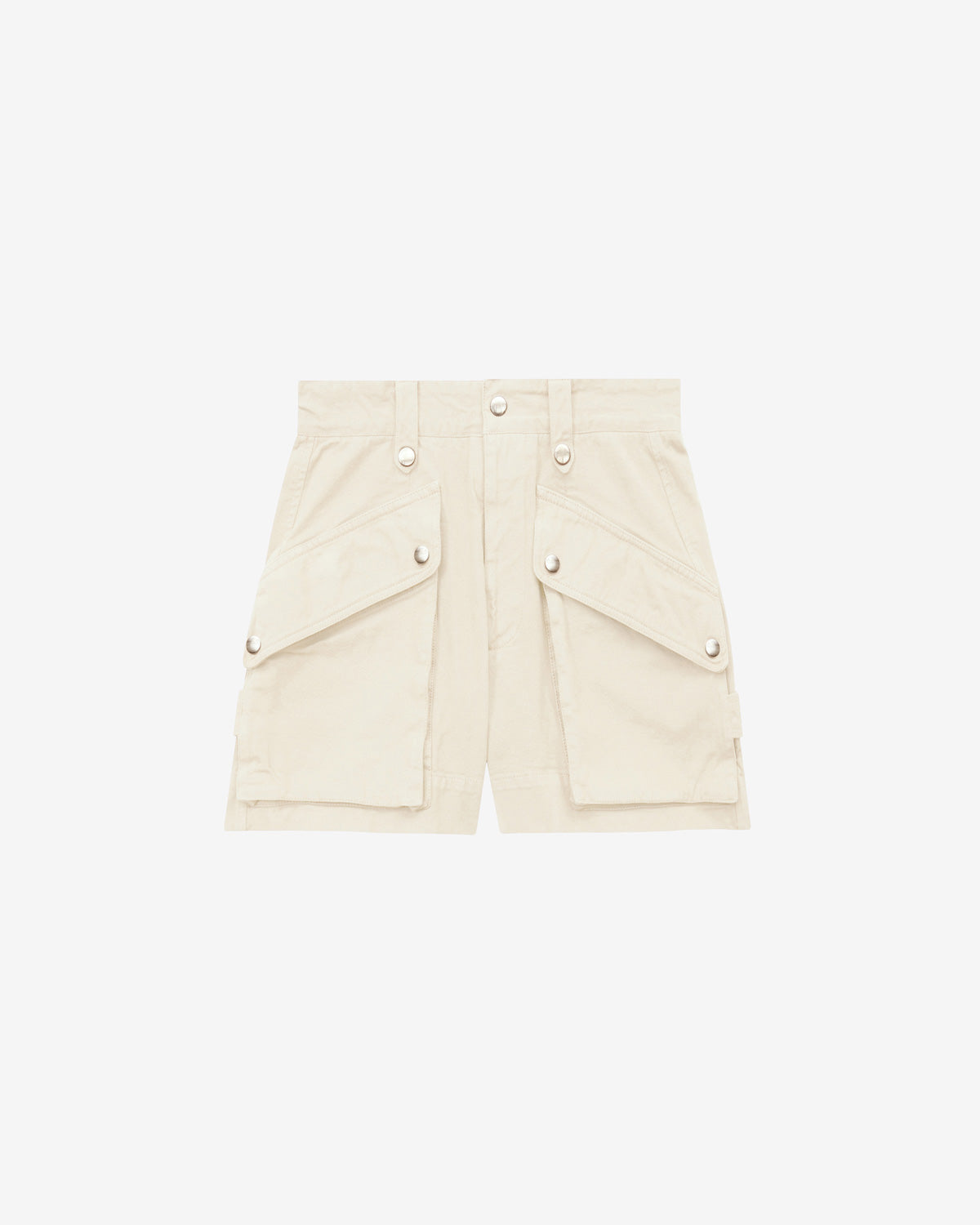 Jemmy workwear style shorts in plain-colored cotton - Ecru - Woman - 5