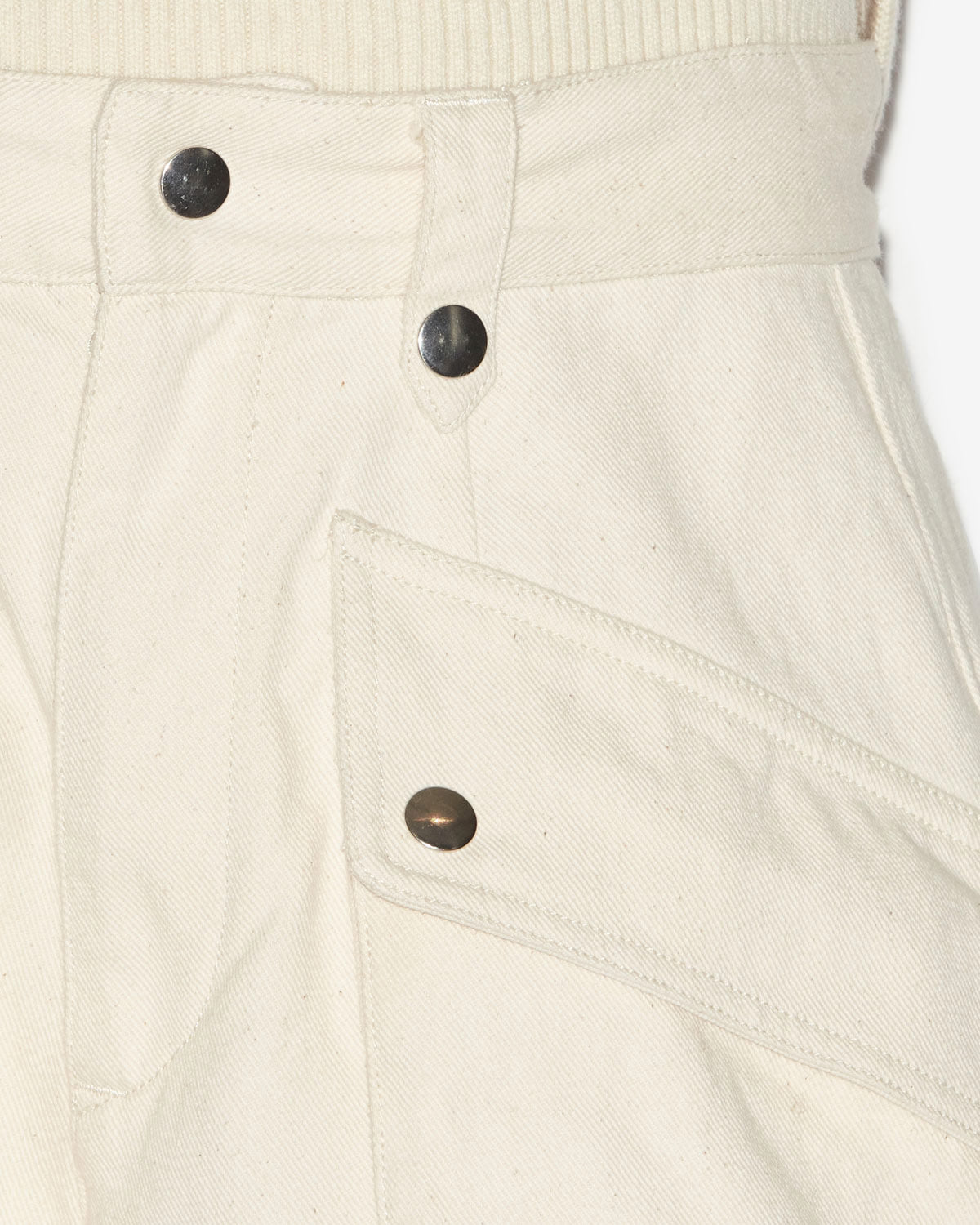 Jemmy workwear style shorts in plain-colored cotton - Ecru - Woman - 2