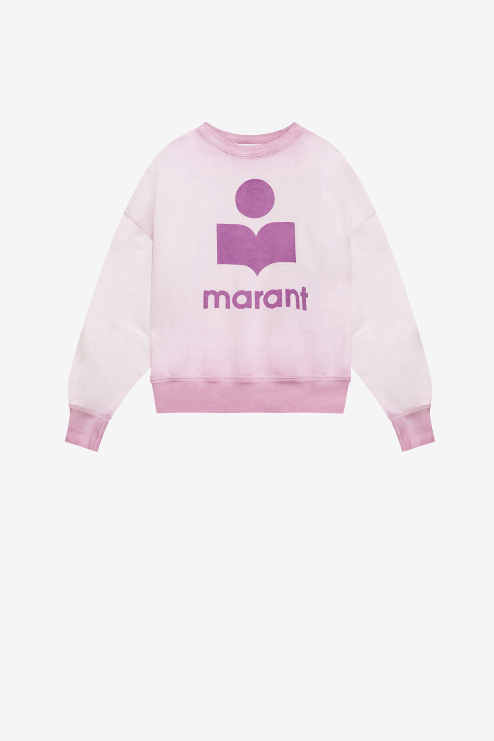 Felpa mobily con logo in cotone effetto lavato - Lilac - Woman - 1