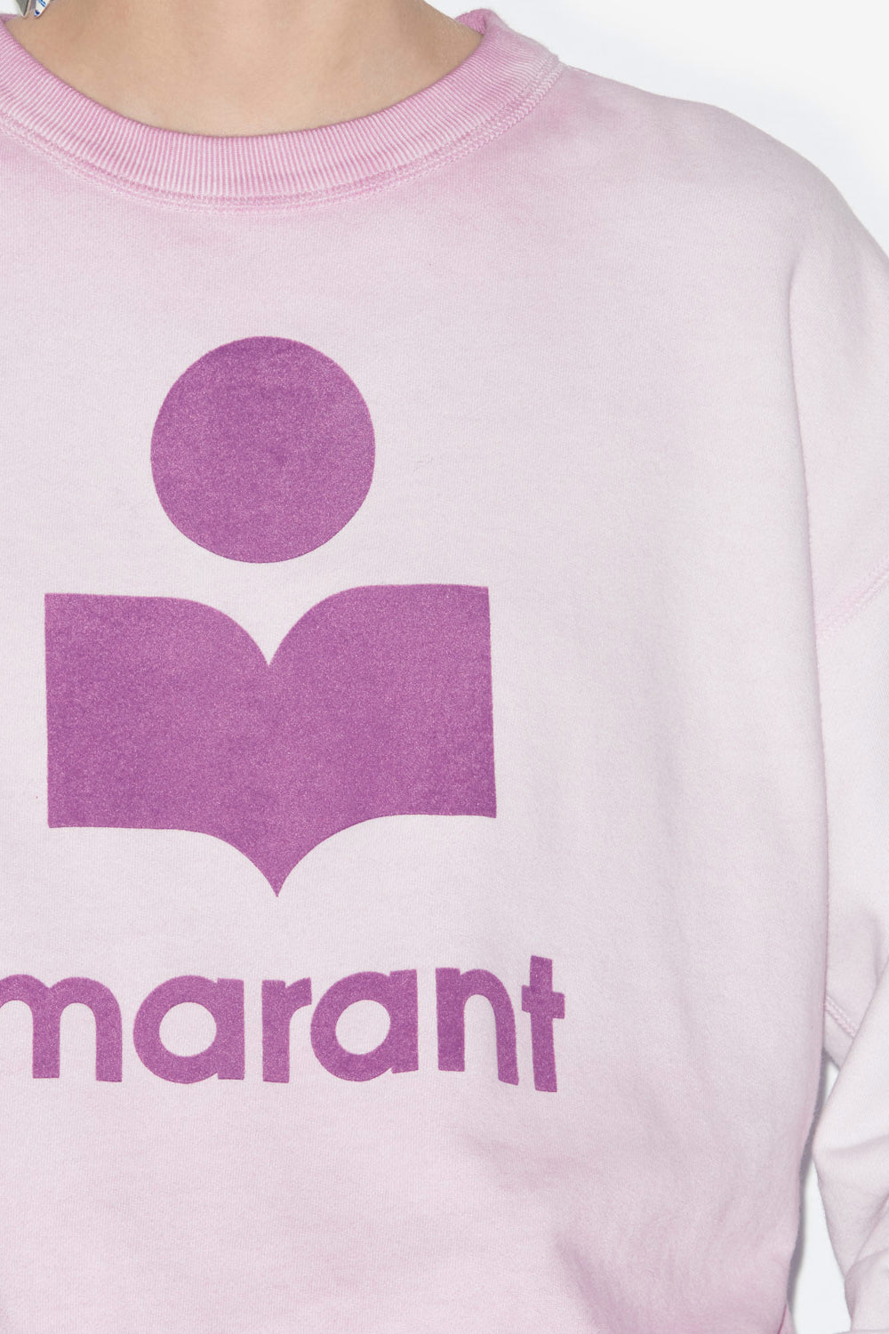 Felpa mobily con logo in cotone effetto lavato - Lilac - Woman - 3
