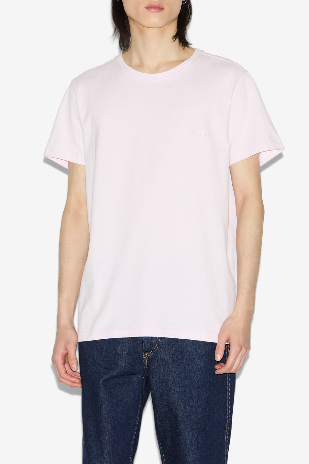 T-shirt à manches courtes zafferh en coton uni  - Rose estompé - Man - 4
