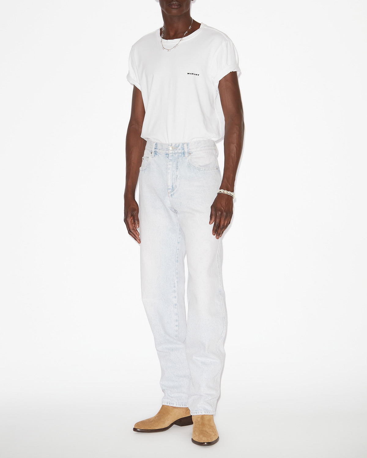 T-shirt à manches courtes zafferh en coton uni  - Blanc - Man - 1
