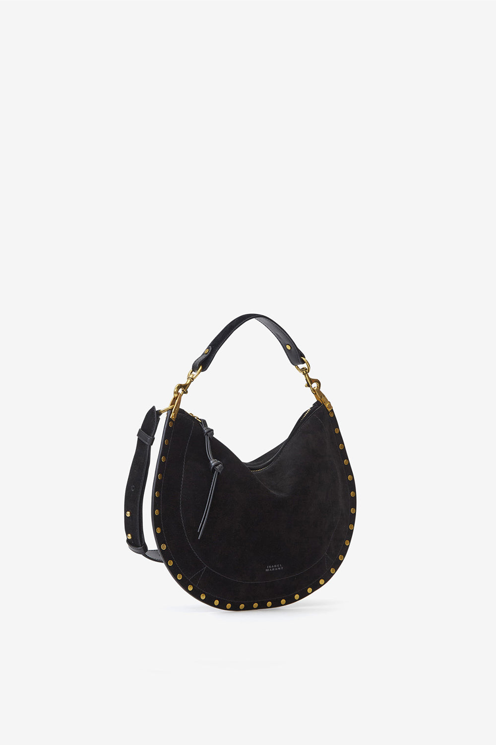 Tasche oskan soft zip aus kalbs-veloursleder - Schwarz - Woman - 6