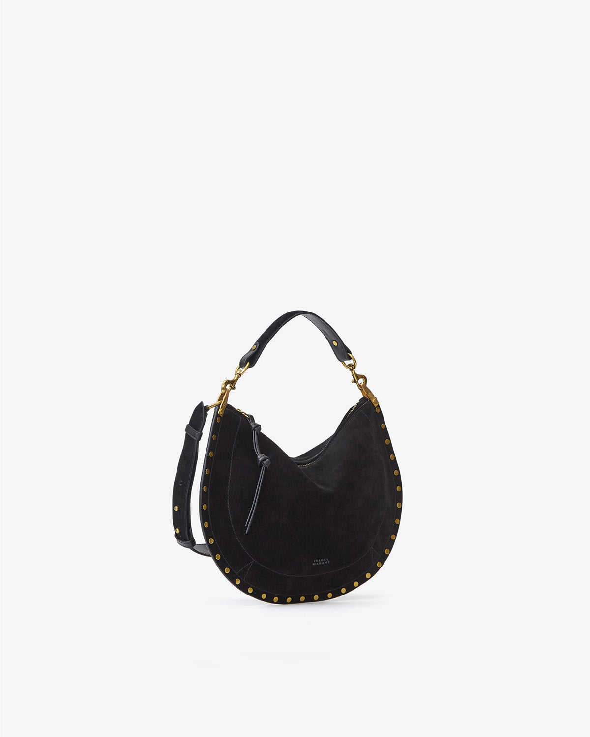 Borsa oskan soft zip in pelle di vitello scamosciata - Nero - Woman - 6