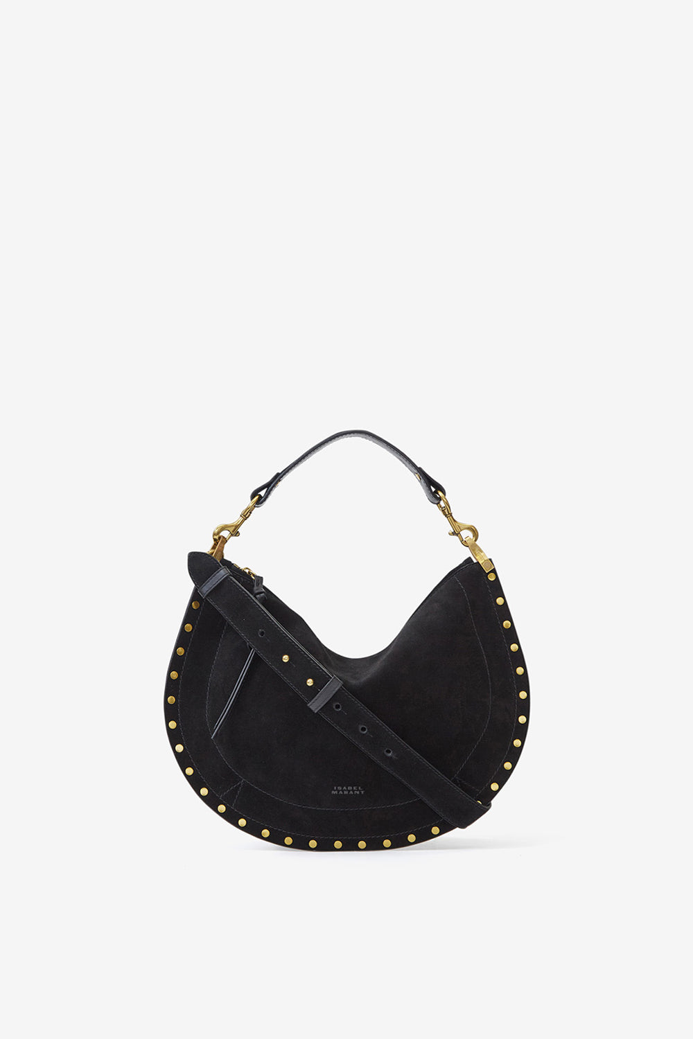 Tasche oskan soft zip aus kalbs-veloursleder - Schwarz - Woman - 1