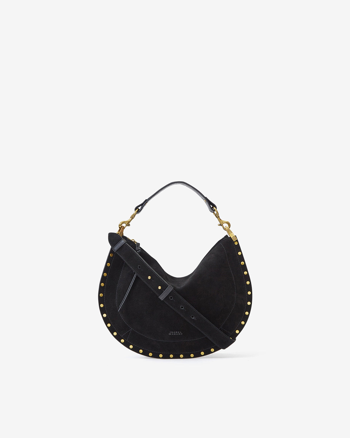Borsa oskan soft zip in pelle di vitello scamosciata - Nero - Woman - 1