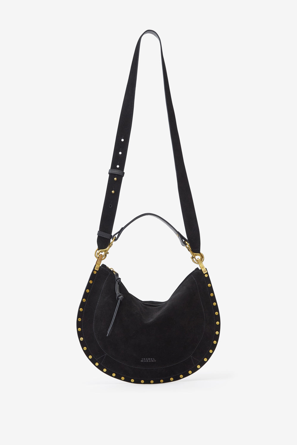 Tasche oskan soft zip aus kalbs-veloursleder - Schwarz - Woman - 7