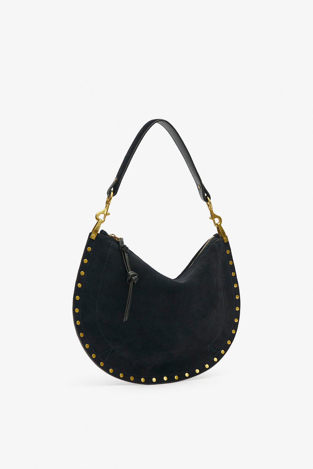 Borsetta oskan hobo soft zip in pelle di vitello scamosciata intrecciata - Dark midnight - Woman - 5