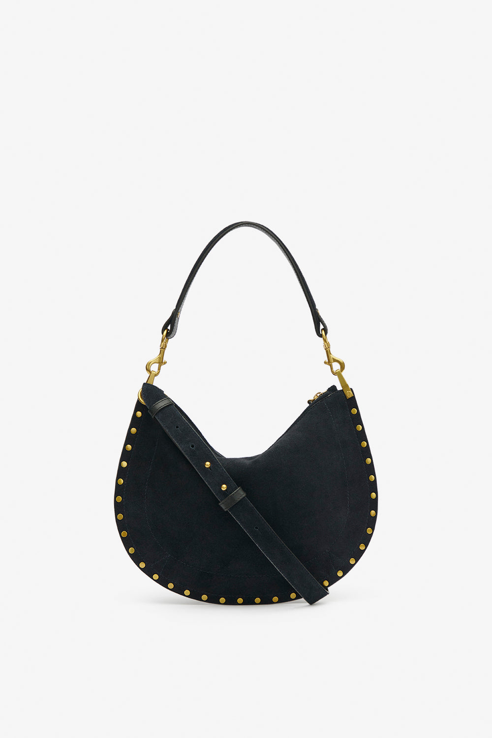 Borsetta oskan hobo soft zip in pelle di vitello scamosciata intrecciata - Dark midnight - Woman - 3