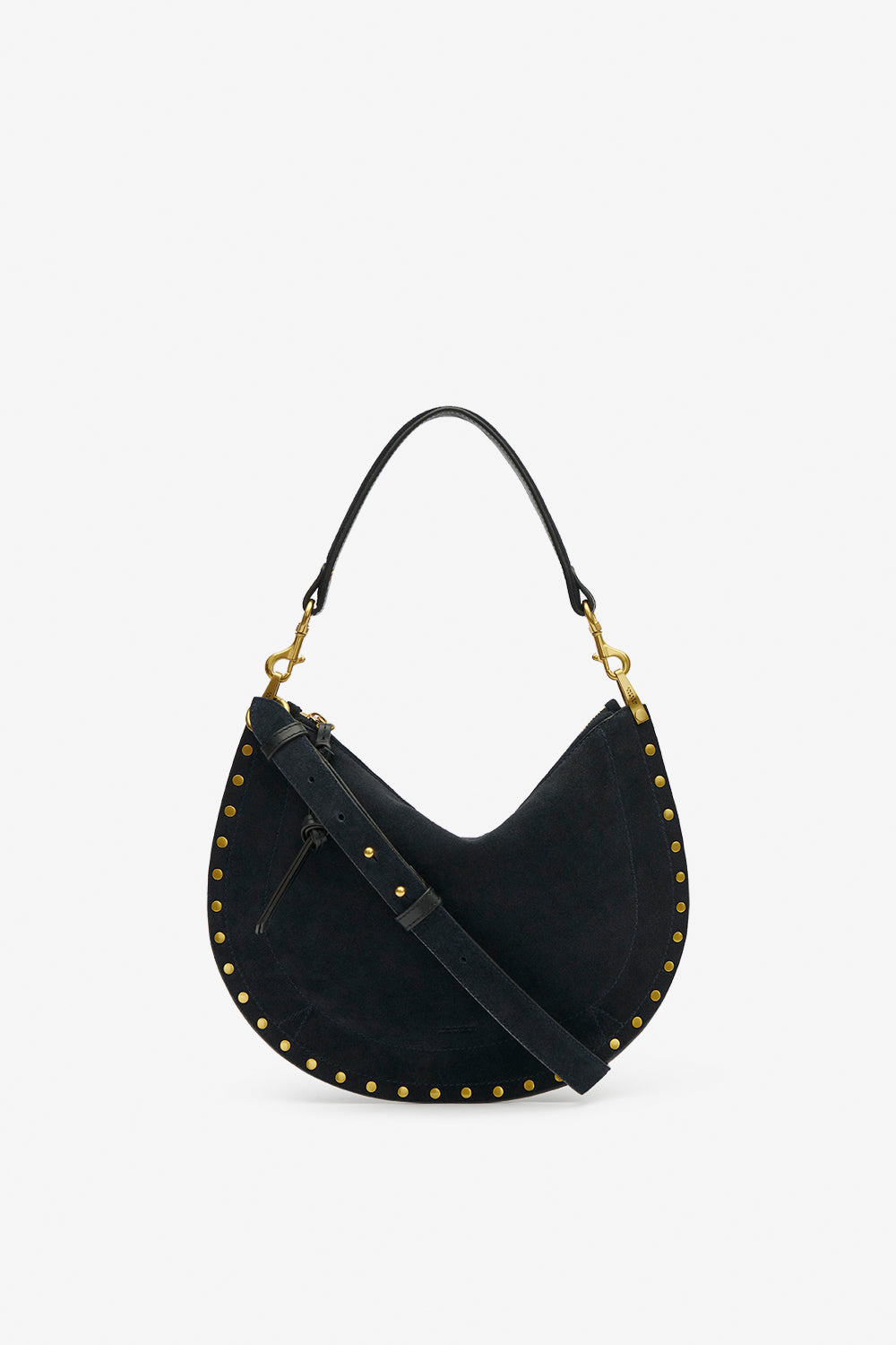 Borsetta oskan hobo soft zip in pelle di vitello scamosciata intrecciata - Dark midnight - Woman - 1