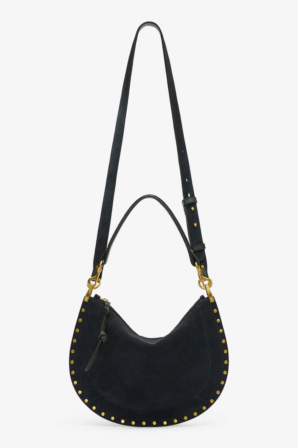 Borsetta oskan hobo soft zip in pelle di vitello scamosciata intrecciata - Dark midnight - Woman - 6