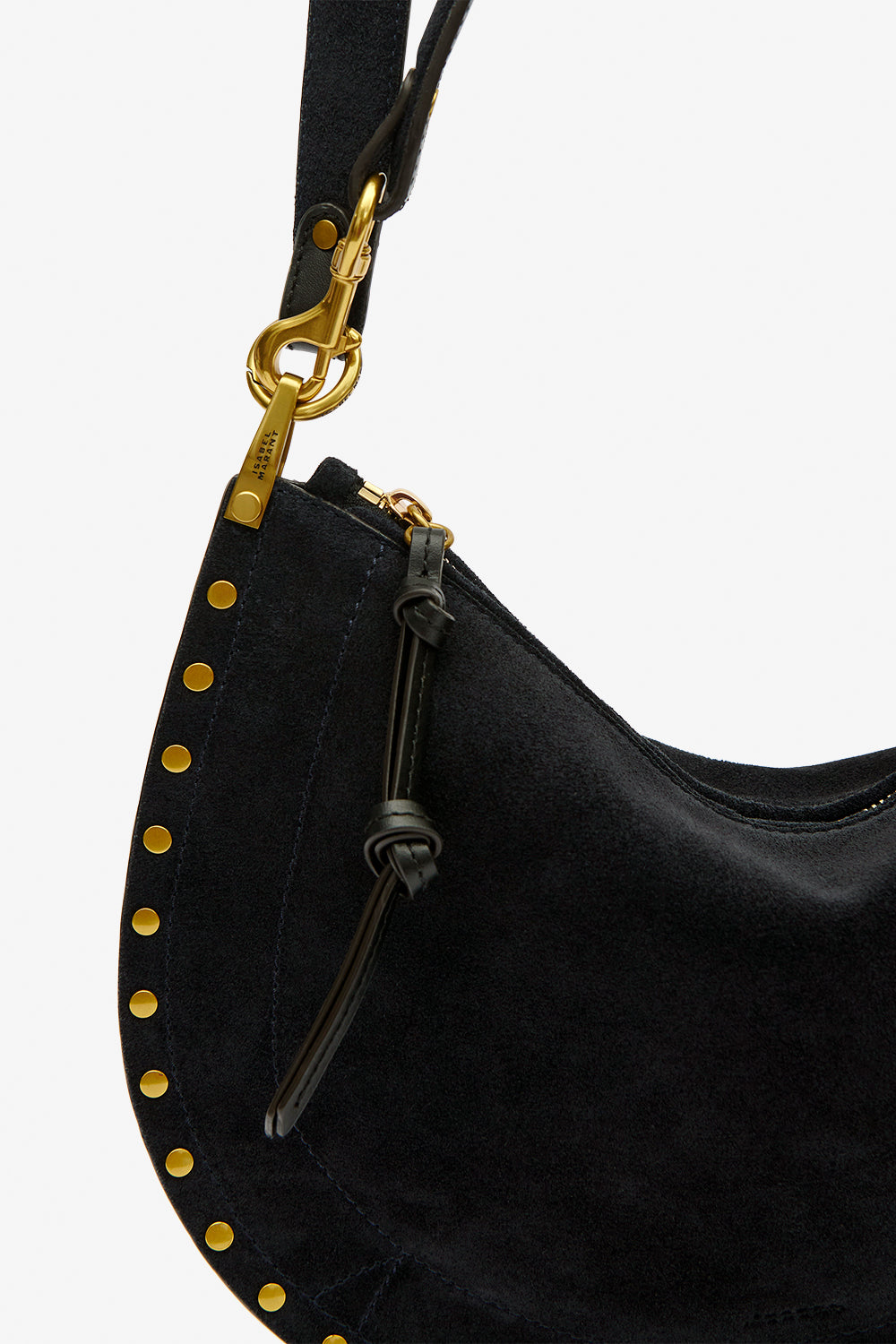 Borsetta oskan hobo soft zip in pelle di vitello scamosciata intrecciata - Dark midnight - Woman - 4