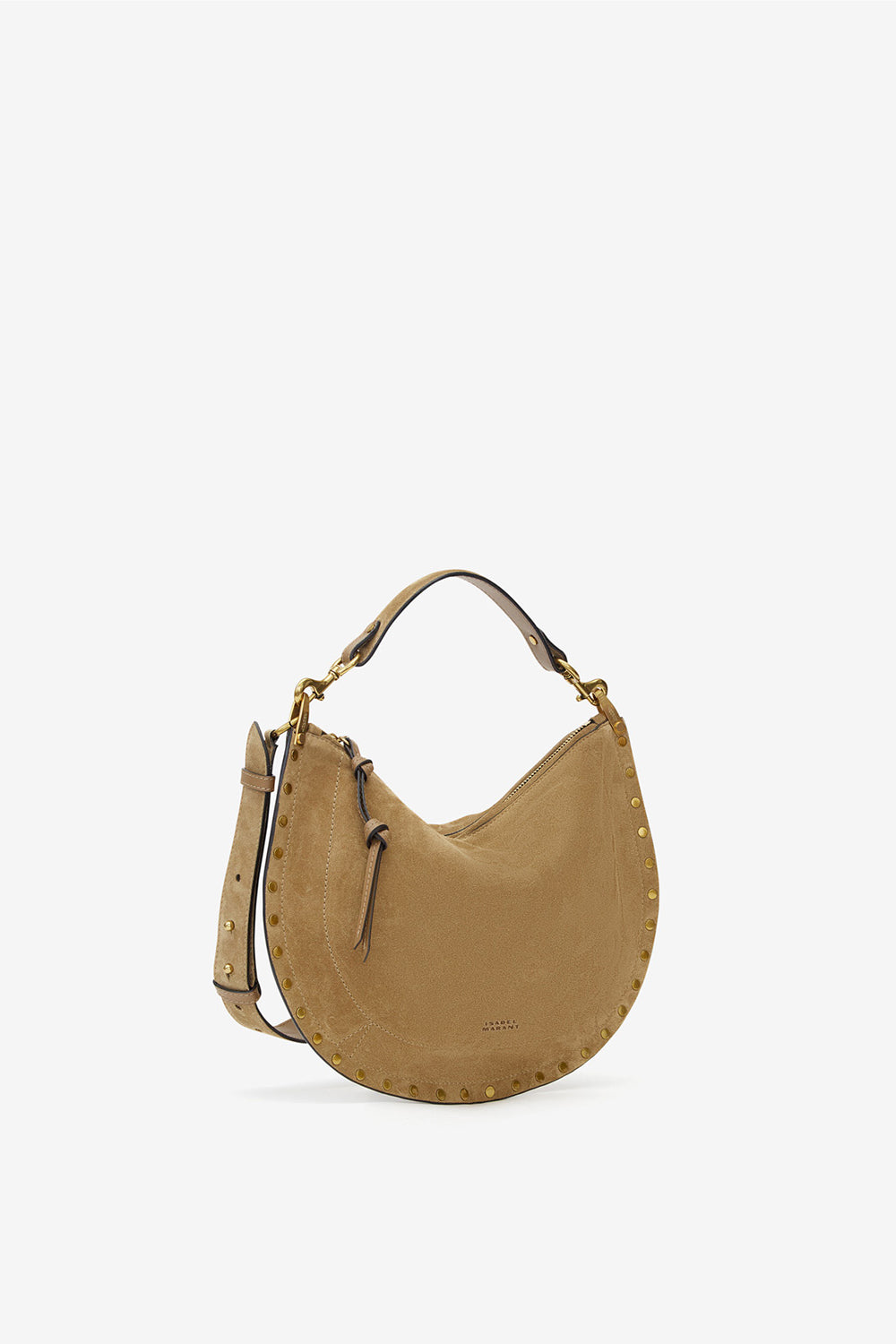 Tasche oskan soft zip aus kalbs-veloursleder - Taupe - Woman - 5