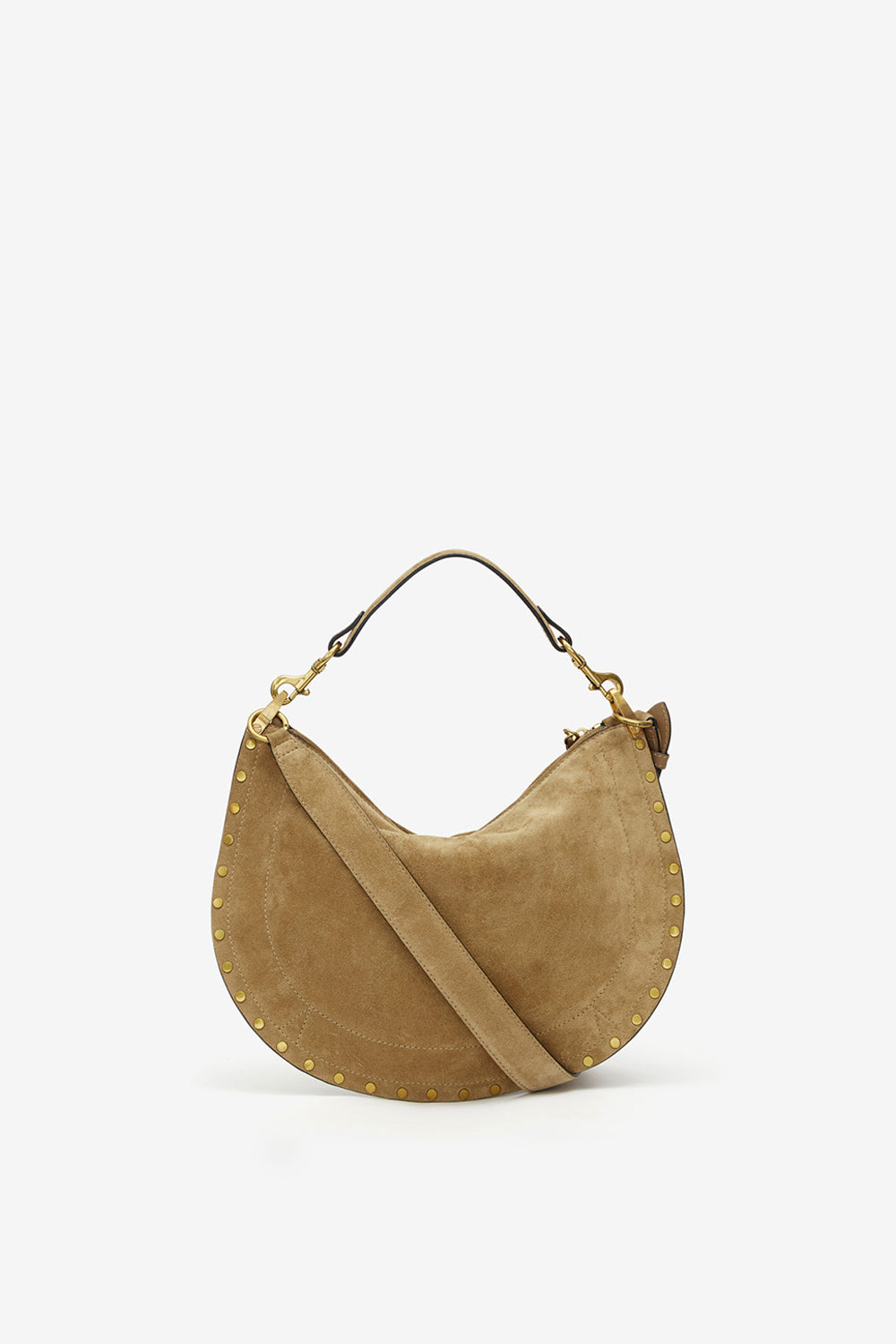 Tasche oskan soft zip aus kalbs-veloursleder - Taupe - Woman - 3