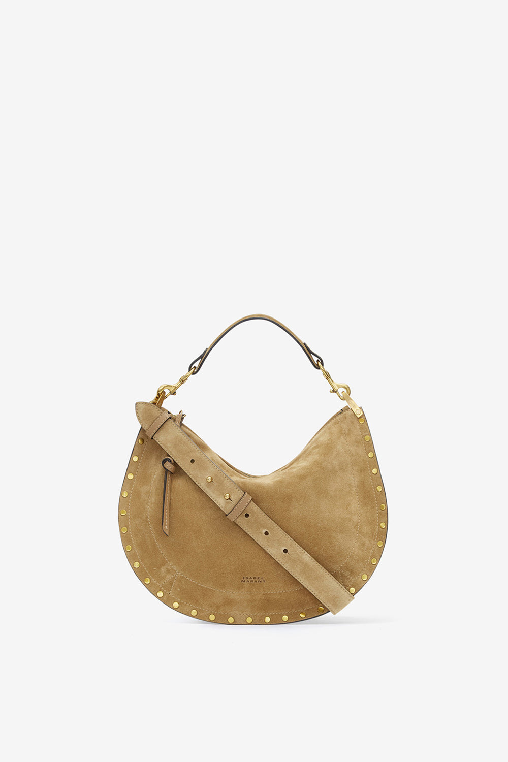 Tasche oskan soft zip aus kalbs-veloursleder - Taupe - Woman - 1