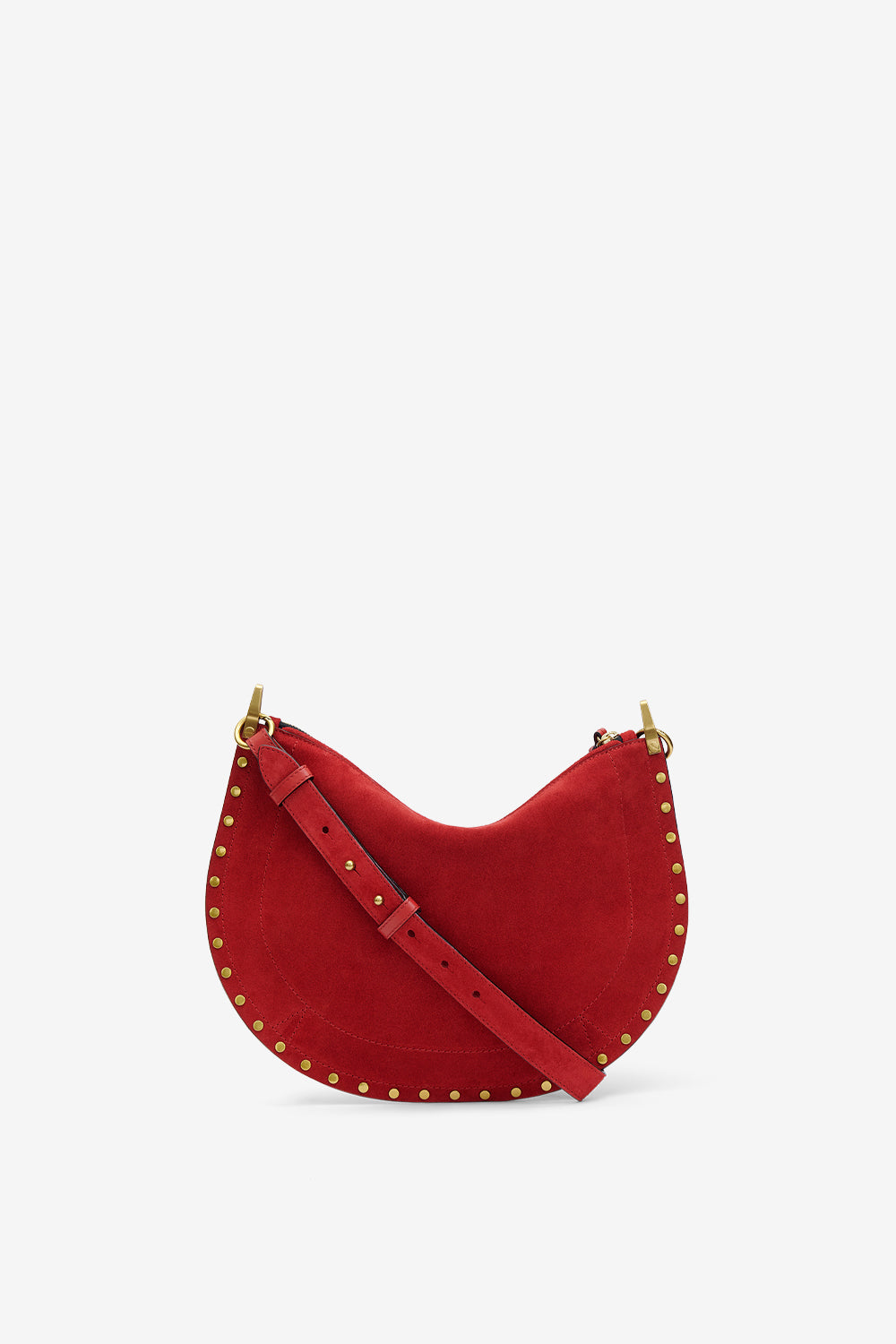 Tasche oskan soft zip aus veloursleder - Scarlet red - Woman - 3