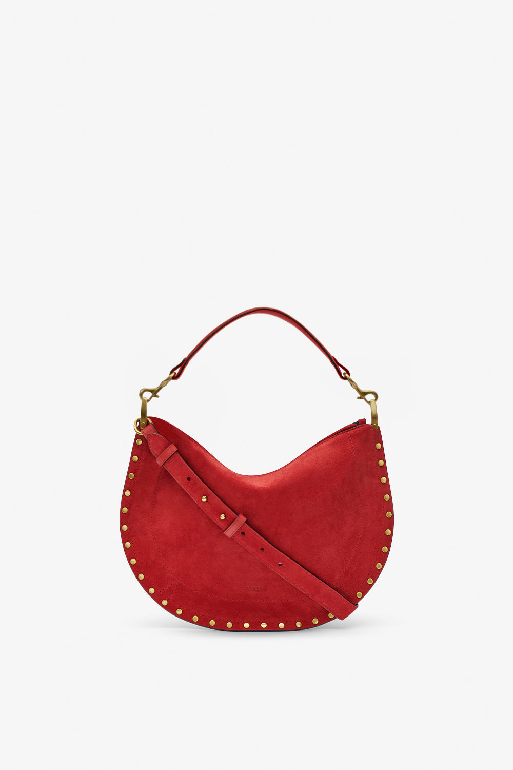 Tasche oskan soft zip aus veloursleder - Scarlet red - Woman - 1