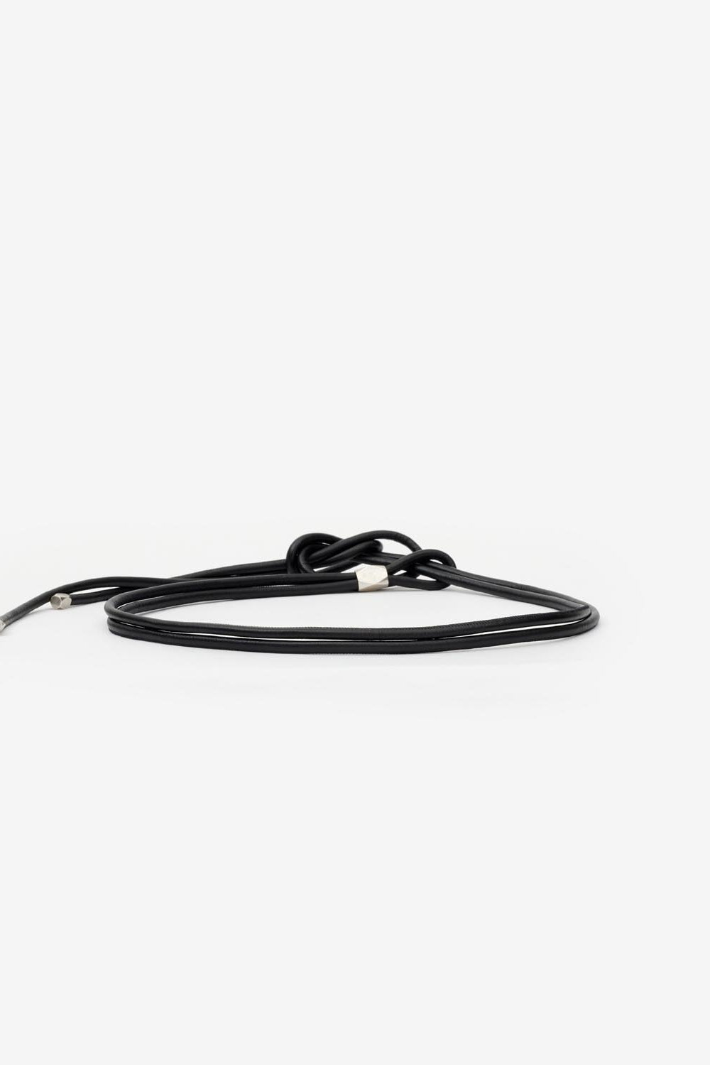 Cinturón de piel y metal silvia - Black and silver - Woman - 3
