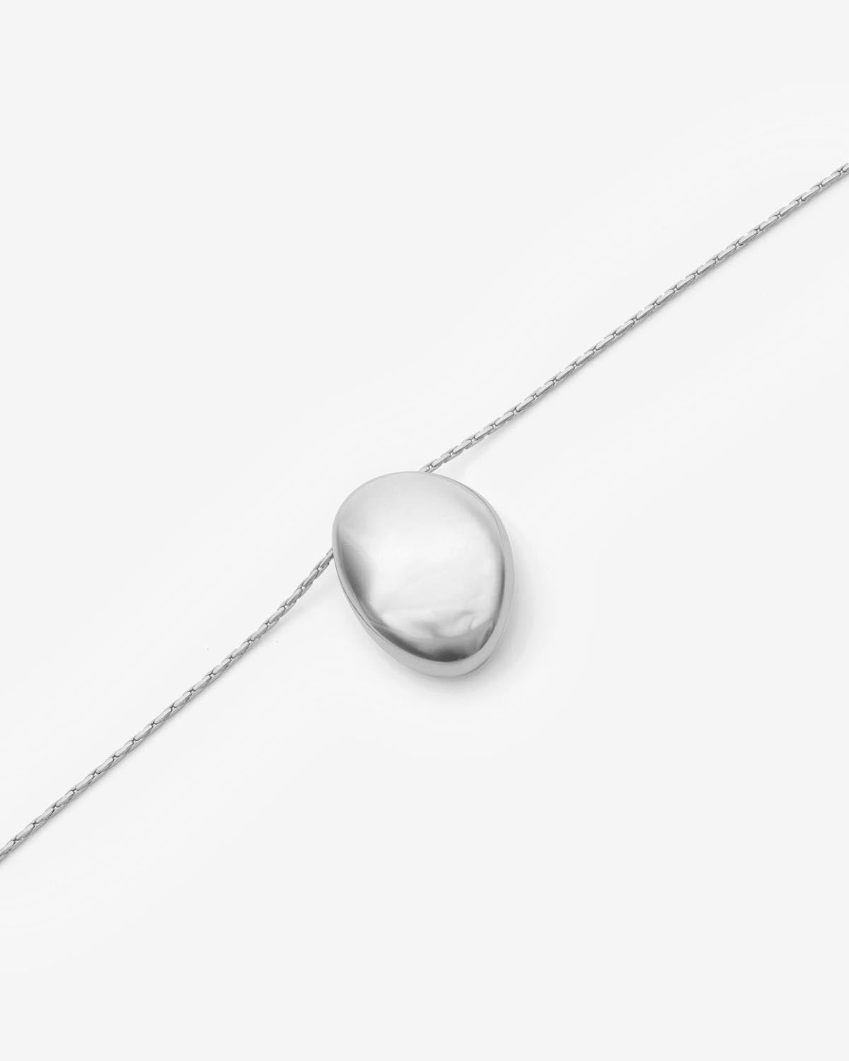 Shiny day pendant necklace in silver-finish brass - Silver - Woman - 3