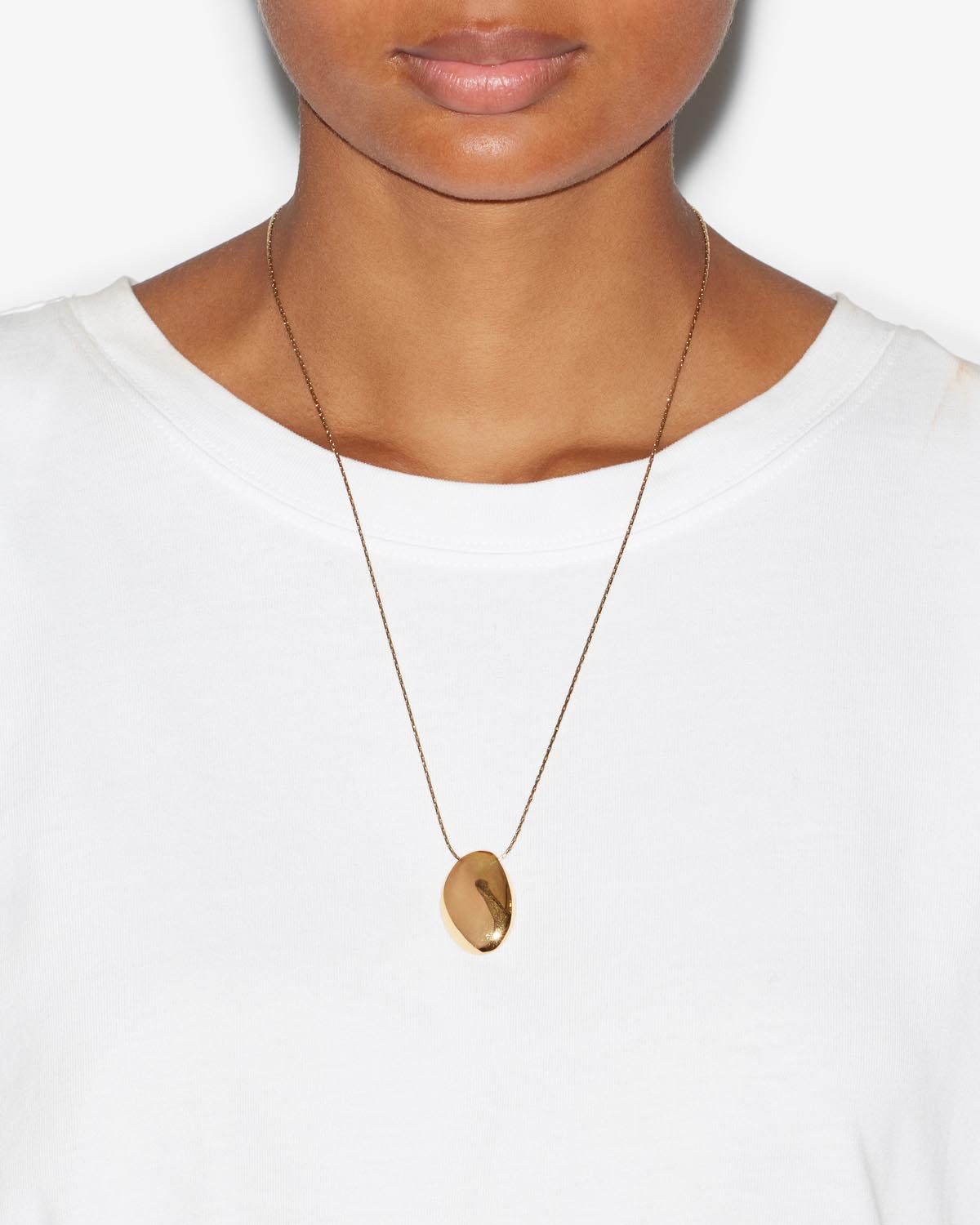 Collana con ciondolo in ottone dorato shiny day - D'oro - Woman - 2