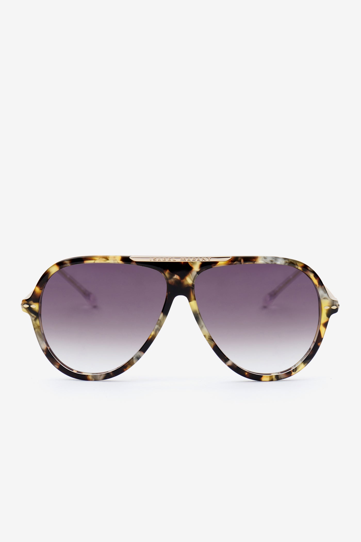 Hera aviator sunglasses - Havana gold-green - Woman - 1