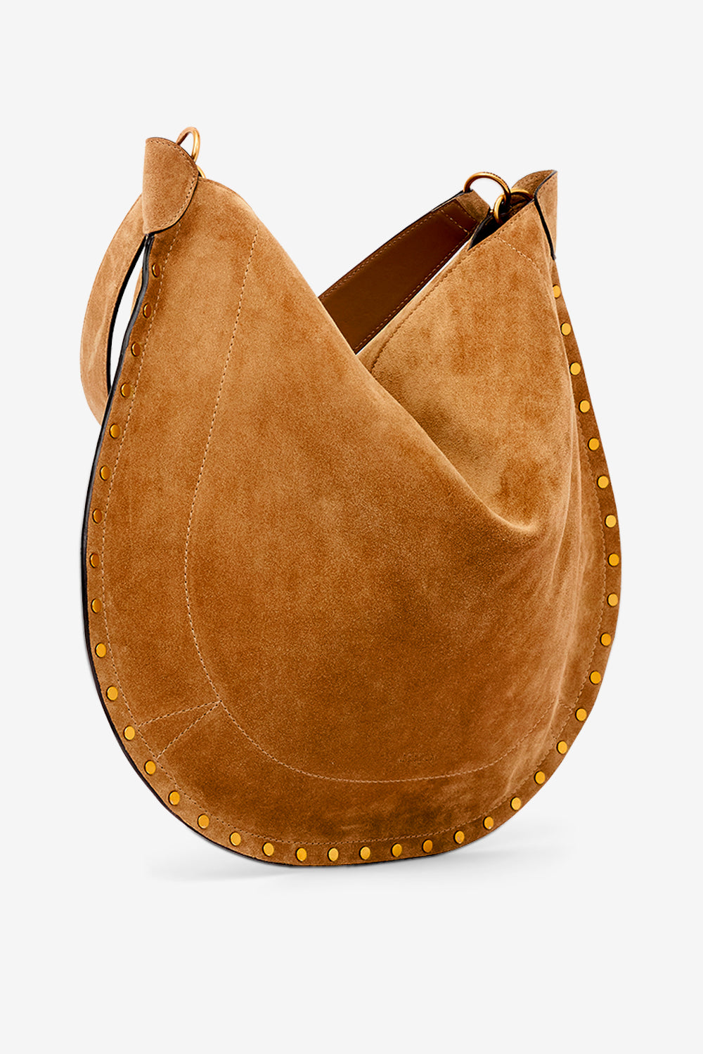 Sac oskan hobo soft en cuir de veau velours  - Cognac - Woman - 5