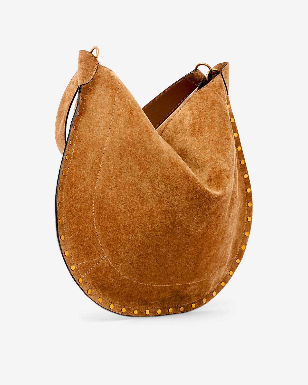 Sac oskan hobo soft en cuir de veau velours  - Cognac - Woman - 5