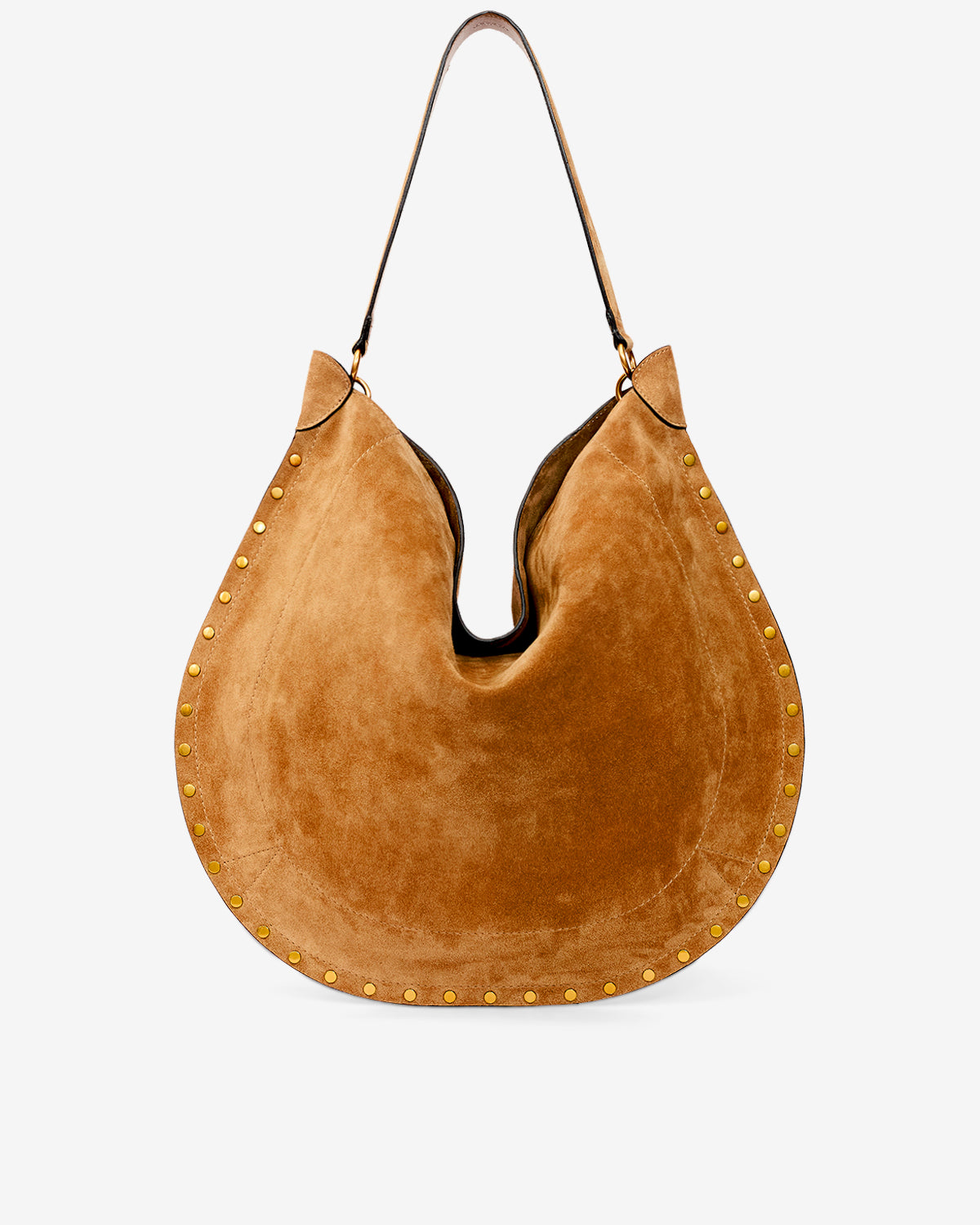 Sac oskan hobo soft en cuir de veau velours  - Cognac - Woman - 2