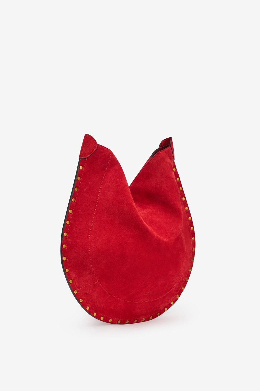 Oskan hobo soft suede calfskin leather bag - Scarlet red - Woman - 5