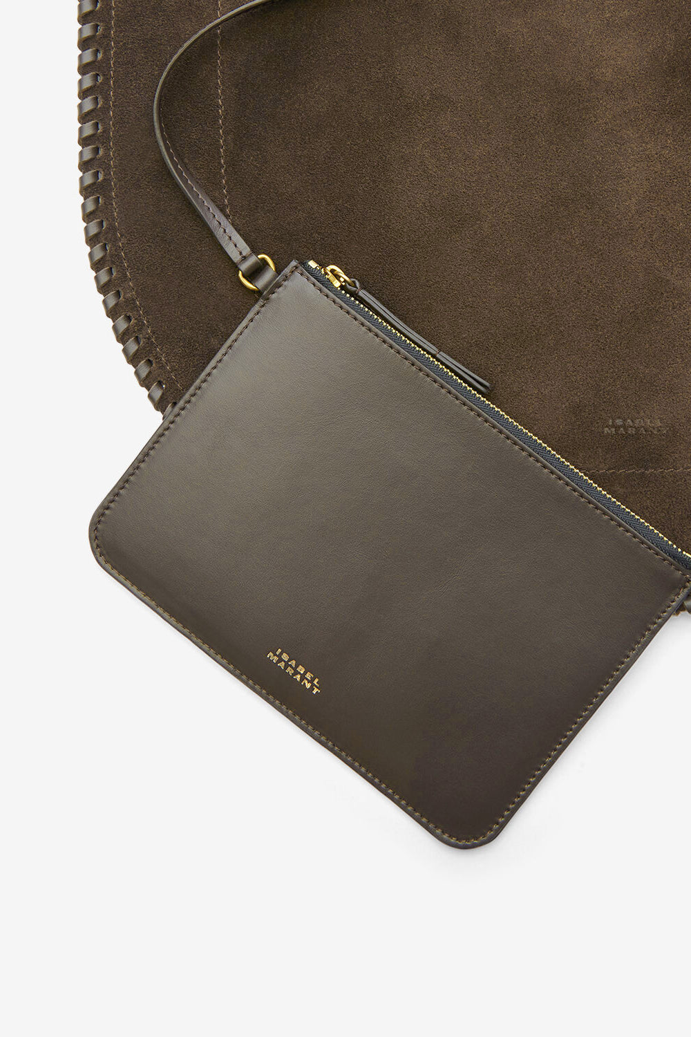 Sac oskan hobo soft en cuir de veau velours  - Bronze - Woman - 3
