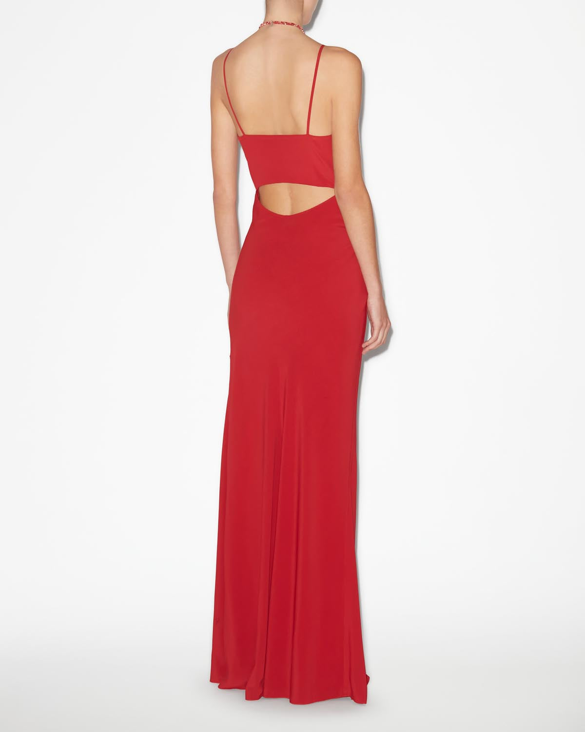 Kapri long strappy dress - Scarlet red - Woman - 5