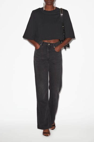 Zaely 無地 コットン ショート丈tシャツ - 黒 - Woman - 3