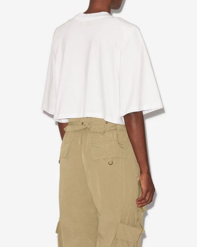 T-shirt corta zaely in cotone - Bianco - Woman - 8