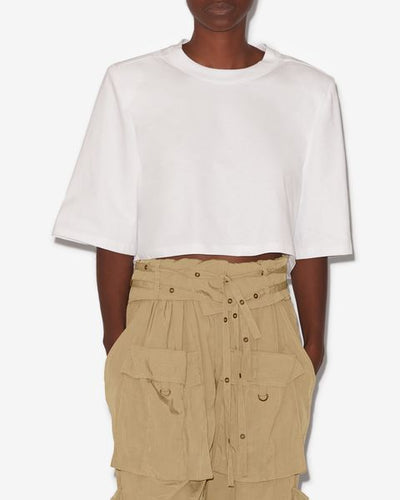 T-shirt corta zaely in cotone - Bianco - Woman - 6