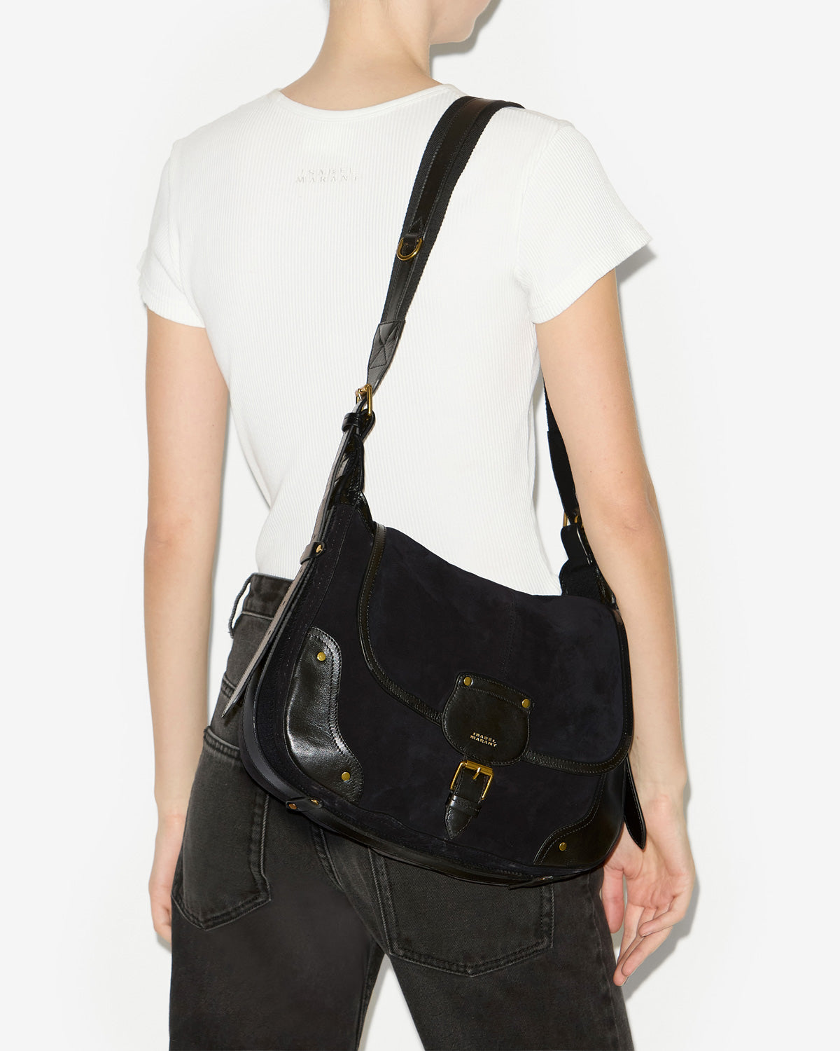 Bolso bandolera sierra de ante - Negro lavado - Woman - 4