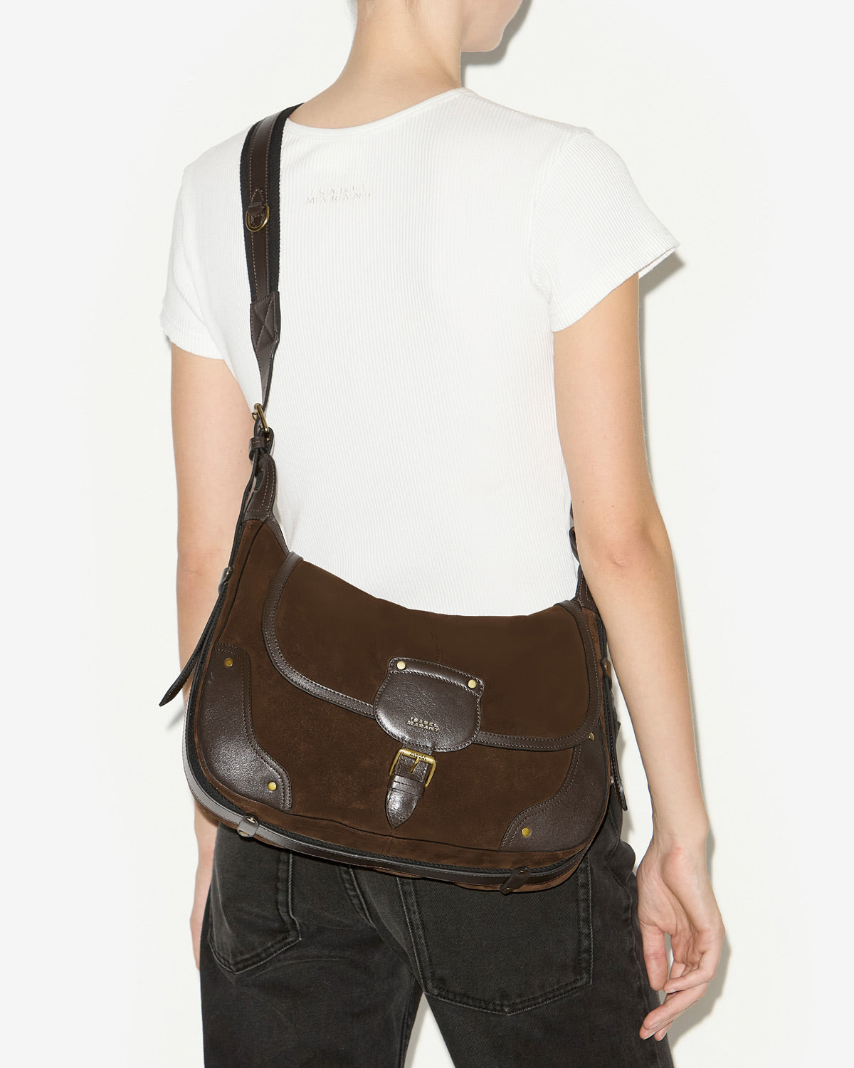 Sierra スエードレザー製 メッセンジャーバッグ - ブロンズ - Woman - 7